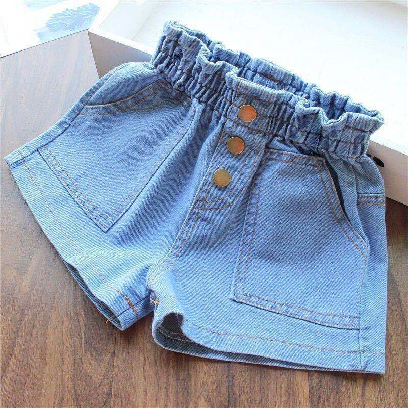 Baby Clothing Korea - Shorts en jean d'été pour filles,