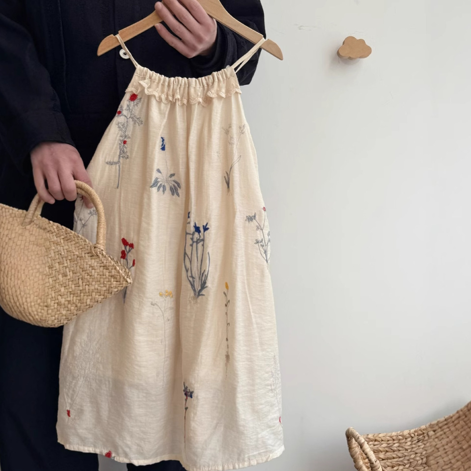 Baby Clothing Korea - Robe pastorale Mori pour filles, jupe
