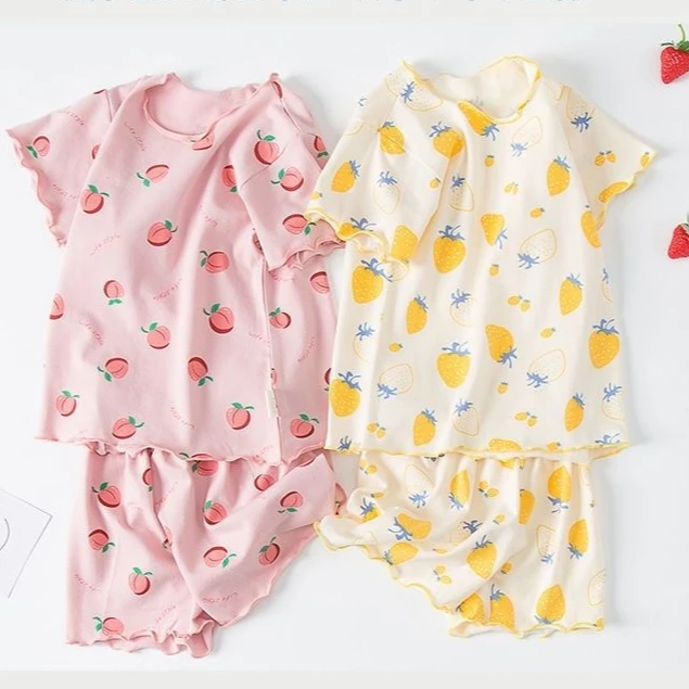 Baby Sleep Suit - Ensemble pyjama d'été pour filles, imprimé