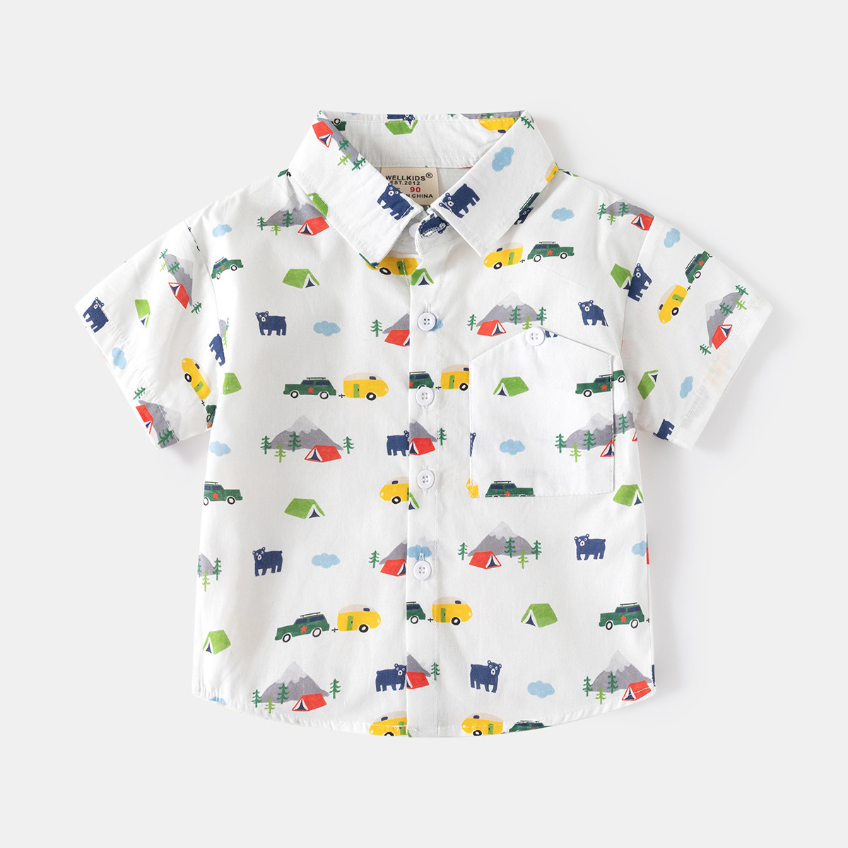 Chemise imprimée pour garçons, - Baby Clothing Korea avis et prix