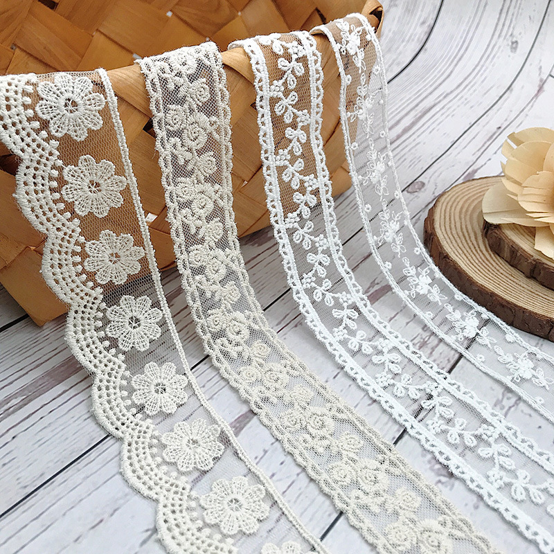 Fil de coton brodé blanc Beige - Baby Clothing Material avis et prix